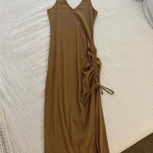 a new day Light Brown Maxi Dress with tie on side